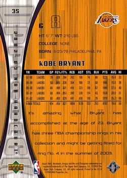 2002-03 Upper Deck Hardcourt #35 Kobe Bryant Back