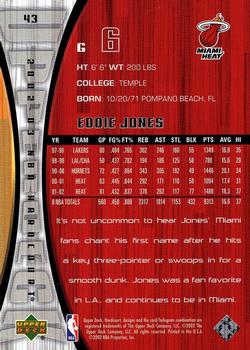 2002-03 Upper Deck Hardcourt #43 Eddie Jones Back
