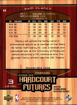 2002-03 Upper Deck Hardcourt #96 Sam Clancy Back