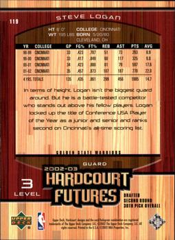 2002-03 Upper Deck Hardcourt #119 Steve Logan Back