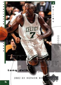 2002-03 Upper Deck Honor Roll #6 Tony Delk Front