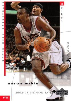 2002-03 Upper Deck Honor Roll #64 Aaron McKie Front