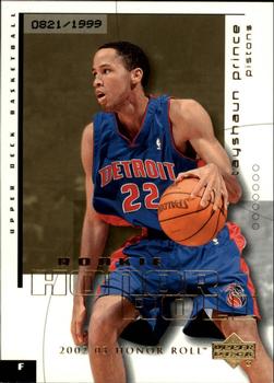 2002-03 Upper Deck Honor Roll #113 Tayshaun Prince Front
