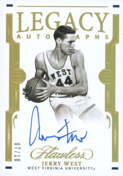 2021 Panini Flawless Collegiate - Legacy Autographs Gold #LA-JWE Jerry West Front