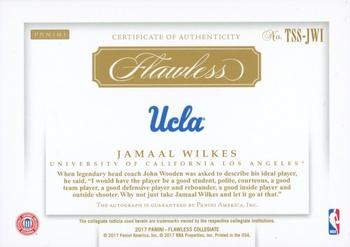2021 Panini Flawless Collegiate - 2017 Update #TSS-JWI Jamaal Wilkes Back