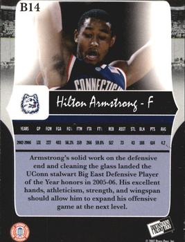 2006-07 Press Pass Legends - Bronze #B14 Hilton Armstrong Back