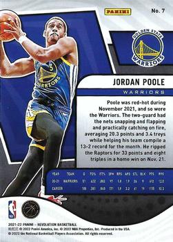 2021-22 Panini Revolution #7 Jordan Poole Back
