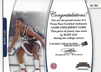 2006-07 Press Pass Legends - Saturday Swatches Prime #SS-RG Rudy Gay Back