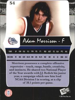 2006-07 Press Pass Legends - Silver #S4 Adam Morrison Back