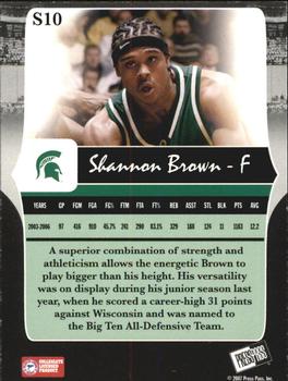 2006-07 Press Pass Legends - Silver #S10 Shannon Brown Back