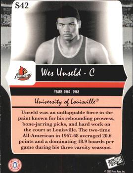 2006-07 Press Pass Legends - Silver #S42 Wes Unseld Back