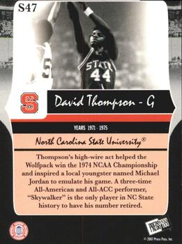 2006-07 Press Pass Legends - Silver #S47 David Thompson Back