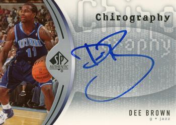 2006-07 SP Authentic - Chirography #CH-DB Dee Brown Front
