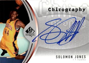2006-07 SP Authentic - Chirography #CH-SJ Solomon Jones Front