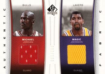 2006-07 SP Authentic - Fabrics Dual #DF-MM Michael Jordan / Magic Johnson Front