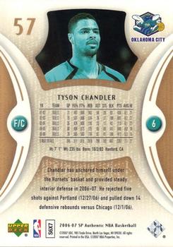 2006-07 SP Authentic - Gold #57 Tyson Chandler Back