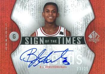 2006-07 SP Authentic - Sign of the Times Legends #STL-BA B.J. Armstrong Front