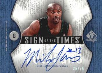 2006-07 SP Authentic - Sign of the Times Veterans #STV-MJ Mike James Front