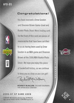 2006-07 SP Game Used - Authentic Fabrics Dual #AFD-DS Drew Gooden / Shannon Brown Back