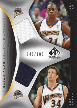 2006-07 SP Game Used - Authentic Fabrics Dual #AFD-DT Mike Dunleavy / Chris Taft Front