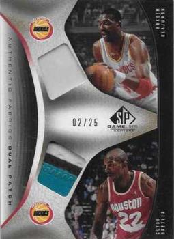 2006-07 SP Game Used - Authentic Fabrics Dual Patches #AFD-OD Hakeem Olajuwon / Clyde Drexler Front