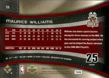 2006-07 SP Game Used - Gold #55 Maurice Williams Back