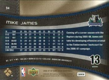 2006-07 SP Game Used - Gold #94 Mike James Back