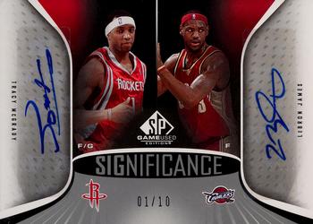 2006-07 SP Game Used - SIGnificance Dual #SD-MJ Tracy McGrady / LeBron James Front