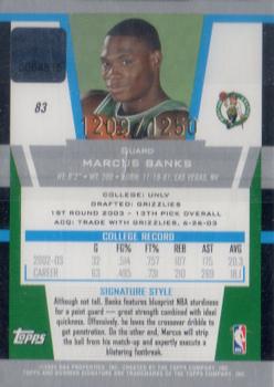 2003-04 Bowman Signature #83 Marcus Banks Back