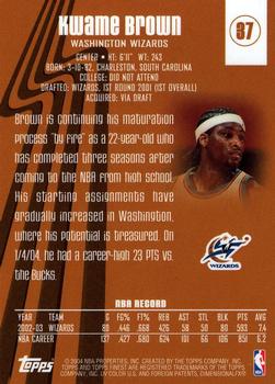 2003-04 Finest #37 Kwame Brown Back