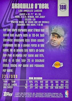 2003-04 Finest #130 Shaquille O'Neal Back