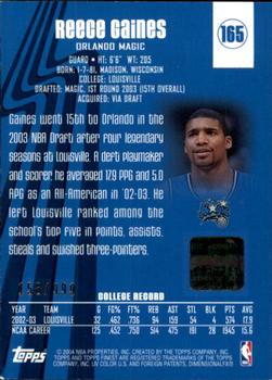 2003-04 Finest #165 Reece Gaines Back