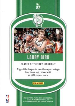 2021-22 Panini NBA Player of the Day - Moon Lava #82 Larry Bird Back