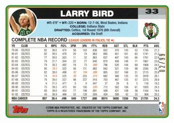 2006-07 Topps - Black #33 Larry Bird Back