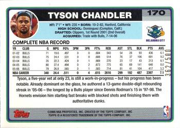 2006-07 Topps - Gold #170 Tyson Chandler Back