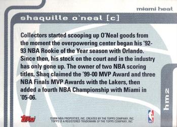 2006-07 Topps - Hobby Masters #HM2 Shaquille O'Neal Back