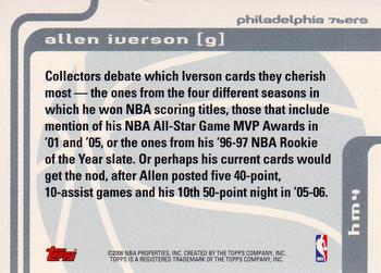 2006-07 Topps - Hobby Masters #HM4 Allen Iverson Back