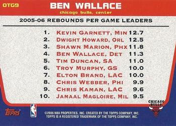 2006-07 Topps - Own the Game #OTG9 Ben Wallace Back