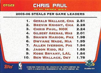 2006-07 Topps - Own the Game #OTG23 Chris Paul Back