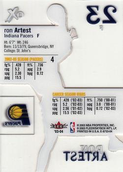 2003-04 E-X #4 Ron Artest Back