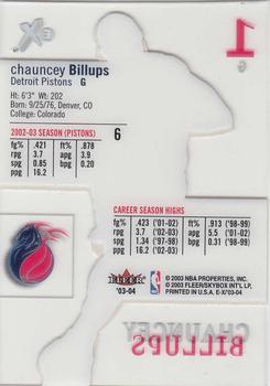 2003-04 E-X #6 Chauncey Billups Back