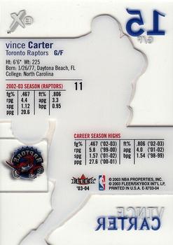 2003-04 E-X #11 Vince Carter Back