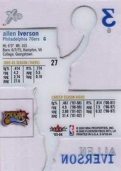 2003-04 E-X #27 Allen Iverson Back