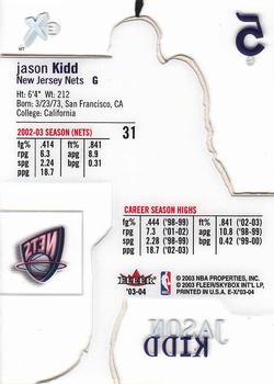2003-04 E-X #31 Jason Kidd Back
