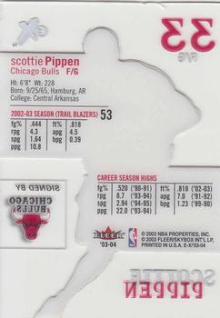 2003-04 E-X #53 Scottie Pippen Back