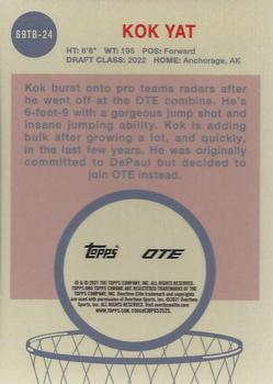 2021-22 Topps Chrome Overtime Elite - 1969 Topps Basketball #69TB-24 Kok Yat Back