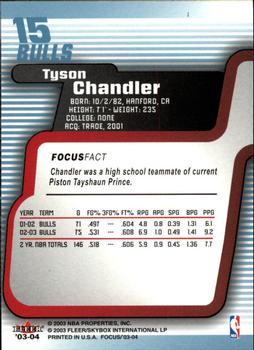 2003-04 Fleer Focus #15 Tyson Chandler Back