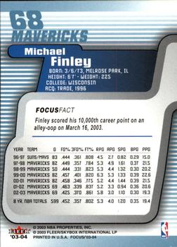 2003-04 Fleer Focus #68 Michael Finley Back