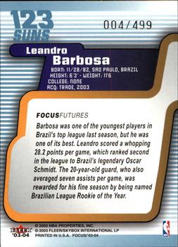 2003-04 Fleer Focus #123 Leandro Barbosa Back