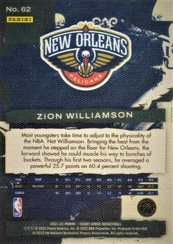 2021-22 Panini Court Kings #62 Zion Williamson Back